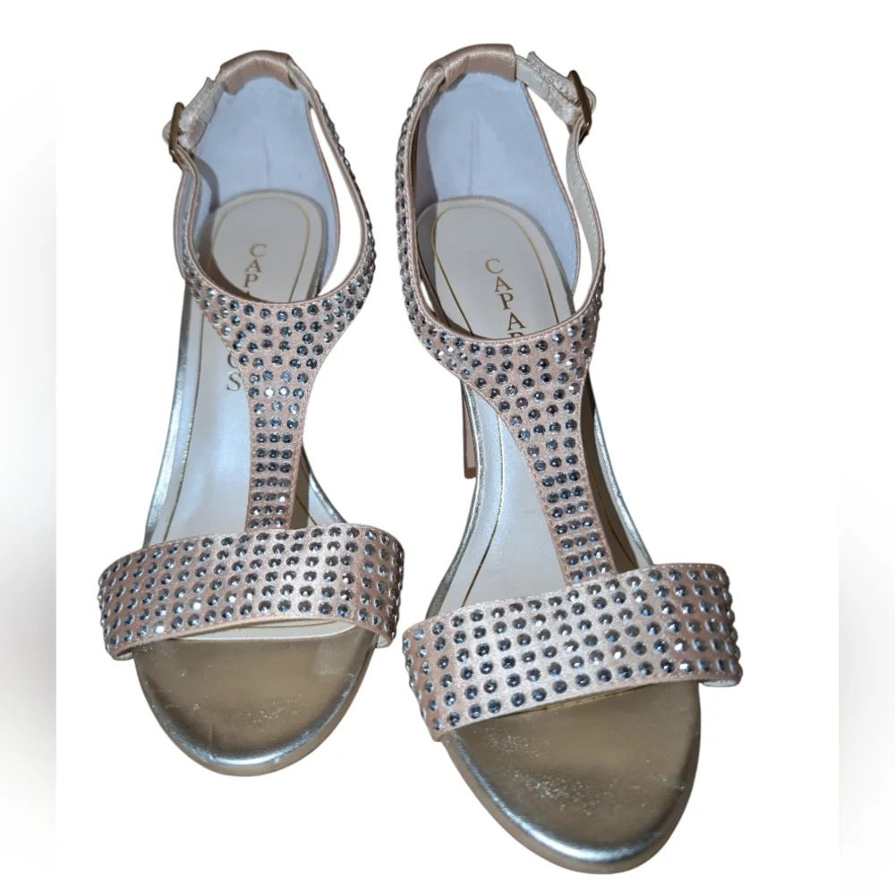 Women's Caparros Silver and Gold Studded Sandals